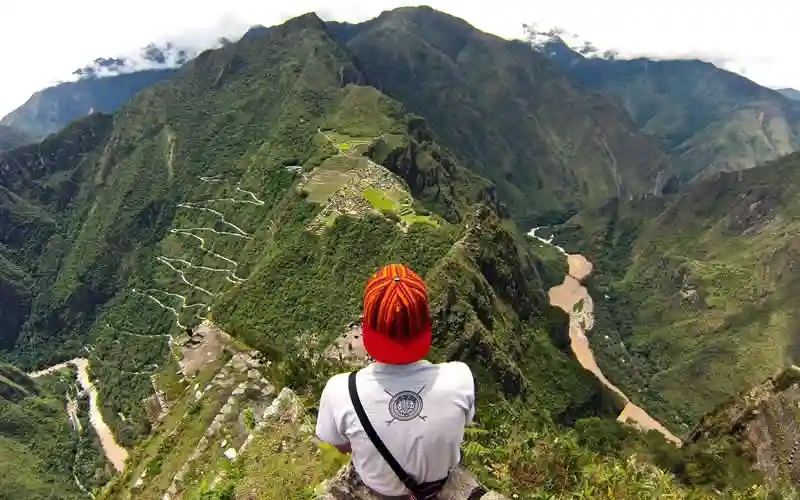 Climbing huayna Picchu