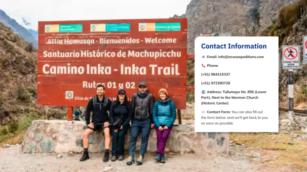 How to book with Incas Expeditions