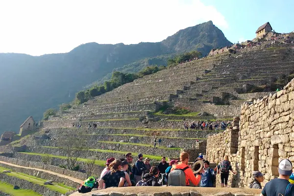 Terraces and temples at Machu Picchu as part of a Machu Picchu and Huayna Picchu tour