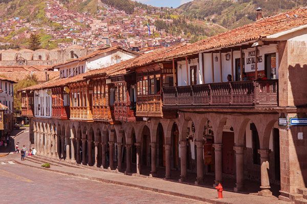 Traditional dancers and colorful celebrations during a festival in Cusco, Peru.