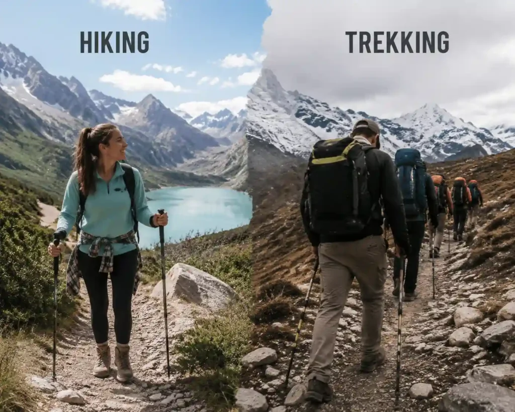 hiking vs trekking